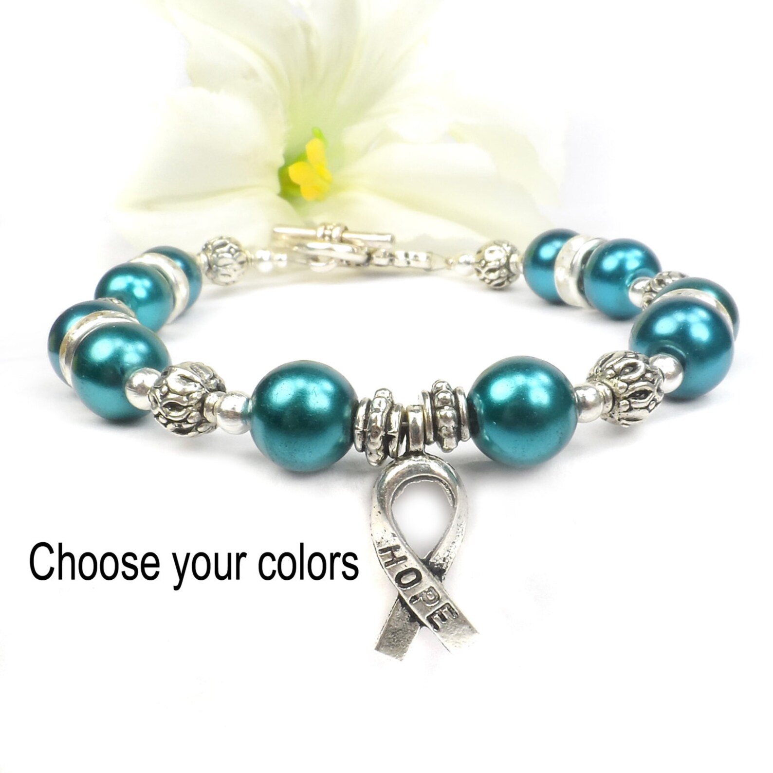 Cancer Awareness Bracelet Gift For Cancer Survivor Cancer Etsy