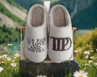 The Tortured Slippers, Poets Department Slippers , TTPD Slippers, Taylor Slippers, New Album,  Gift For Swiftie SLIPPER01