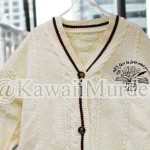 FAST SHIPPING Available Knit Wool TTPD Cardigan, The Tortured Poets Department, Swiftie Cardigan CARDIGAN02 image 6