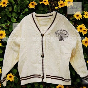 FAST SHIPPING Available Knit Wool TTPD Cardigan, The Tortured Poets Department, Swiftie Cardigan CARDIGAN02 image 3