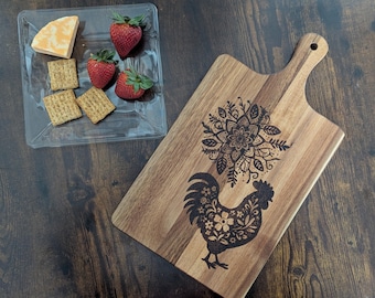 Wood-burned Cutting Board: Kitchen Rustic, Charcuterie Board, Farm Decor
