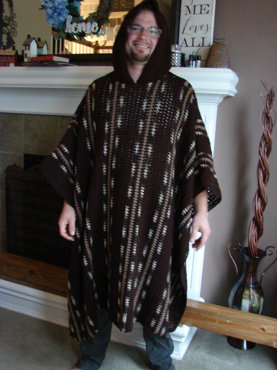 long hooded poncho