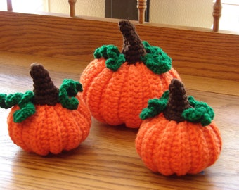 Crochet PDF Pattern For Pumpkin Decorations  *Instant Download*