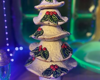 Handmade Ceramic Mushroom Christmas Tree | Cottagecore Holiday Decor