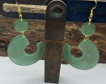 Long resin earrings