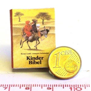 1134# Childrens Bible - Miniature book - Doll house miniature in scale 1/12