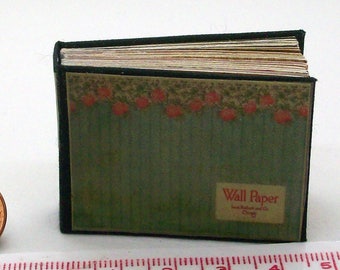3903# Nostalgie Tapetenmusterbuch um 1900 - Miniaturbuch - Puppenhaus-Puppenstube-M1:12