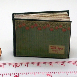 3903# Libro di campioni di carta da parati Nostalgia intorno al 1900 - Libro in miniatura - Casa delle bambole-Casa delle bambole-M1:12