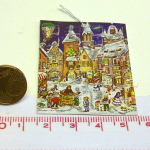 9004# Adventskalender mit 24 Türchen zum Öffnen - Puppenhaus, Puppenstube M1:12 oder Wichtel