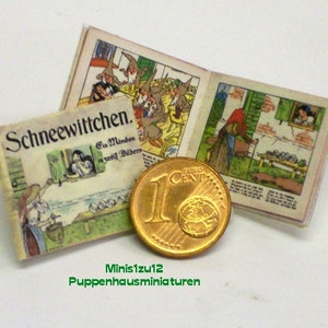 1125# German Childrens Book Schneewittchen - snow white - Doll house miniature in scale 1/12