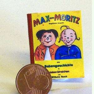 1102# German Childrens Book "Max und Moritz" - Doll house miniature in scale 1/12