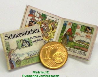 1125# Schneewittchen - Kinderbuch mit vielen Bildern - Puppenhaus - M1:12 - Wichtel