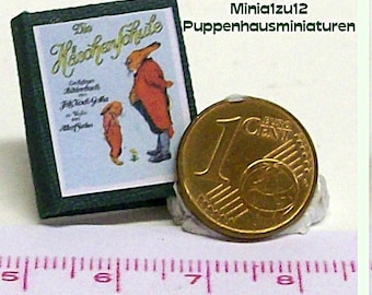 1113# Libro infantil nostálgico - La escuela del conejo con muchas imágenes - Casa de muñecas - Escala 1:12 - Gnomos