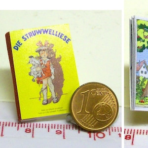 1105# Die Struwwelliese - Miniatur Kinderbuch mit vielen Bildern - Puppenhaus - M1:12 - Wichtel