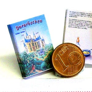 1140# German Childrens Book "Dornröschen" Sleeping Beauty- with many pictures - Doll house miniature in scale 1/12
