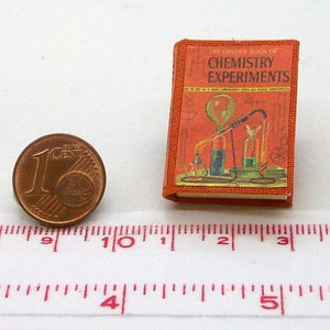 1221# Chemistry Experiments - miniature book - Doll house miniature in scale 1/12