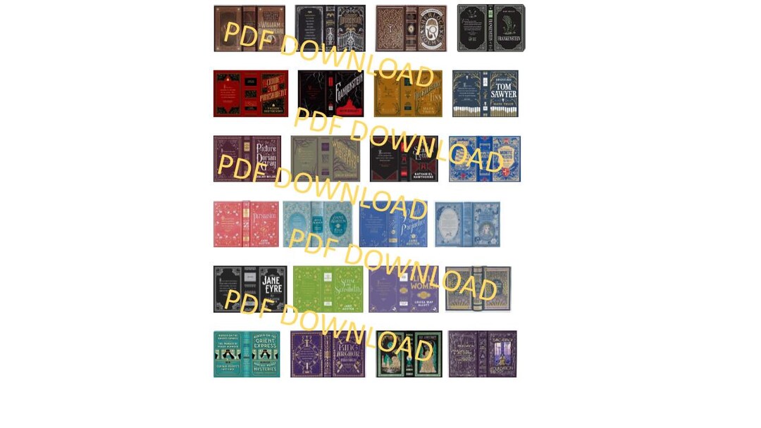 2111# Pdf-download - Miniatur Book Covers for 24 Books DIY - Dolls ...