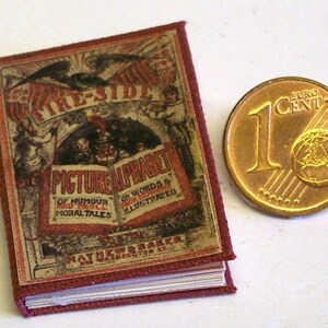 1305" Photos ABC - Miniature Children's Book from 1858 - Dollhouse - Dollhouse in M1:12