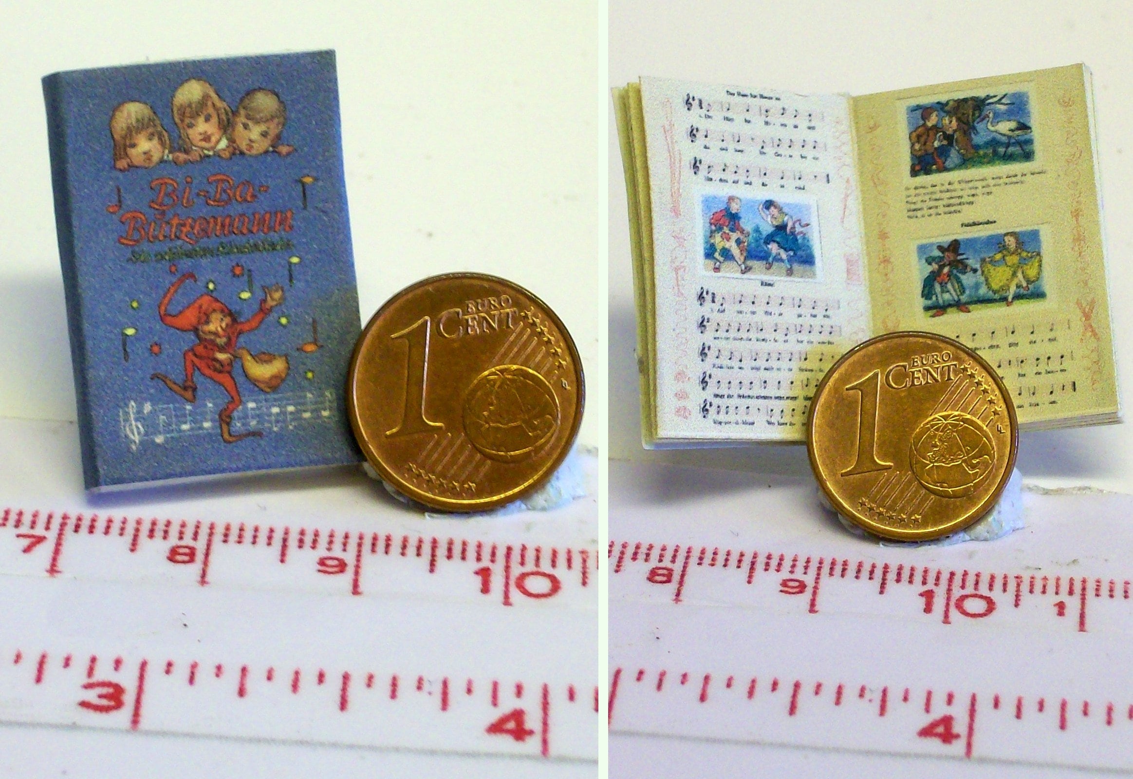 Miniaturliederbuch Puppenhaus M1zu12 1138#  Bi-Ba-Butzemann Puppenstube 