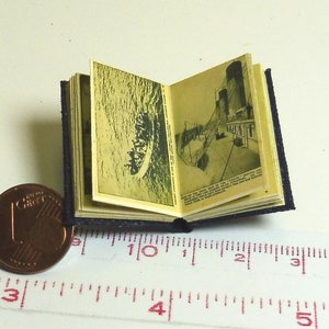 1210 Titanic Miniature book and Newspaper Doll house miniature in scale 1/12 image 4