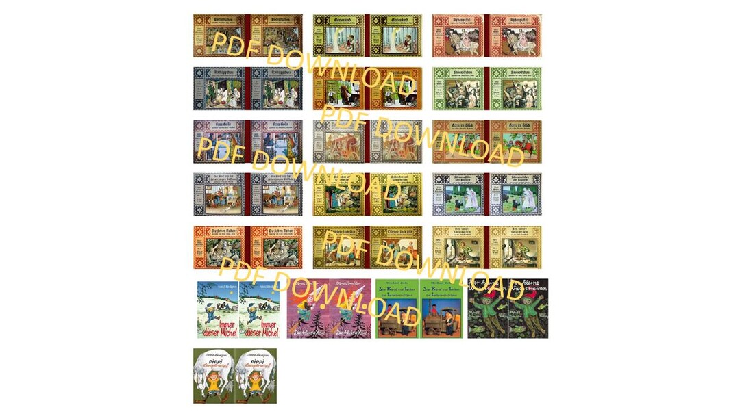 2110# Pdf-download - 20 Miniatur Book Covers With Vintage Children ...
