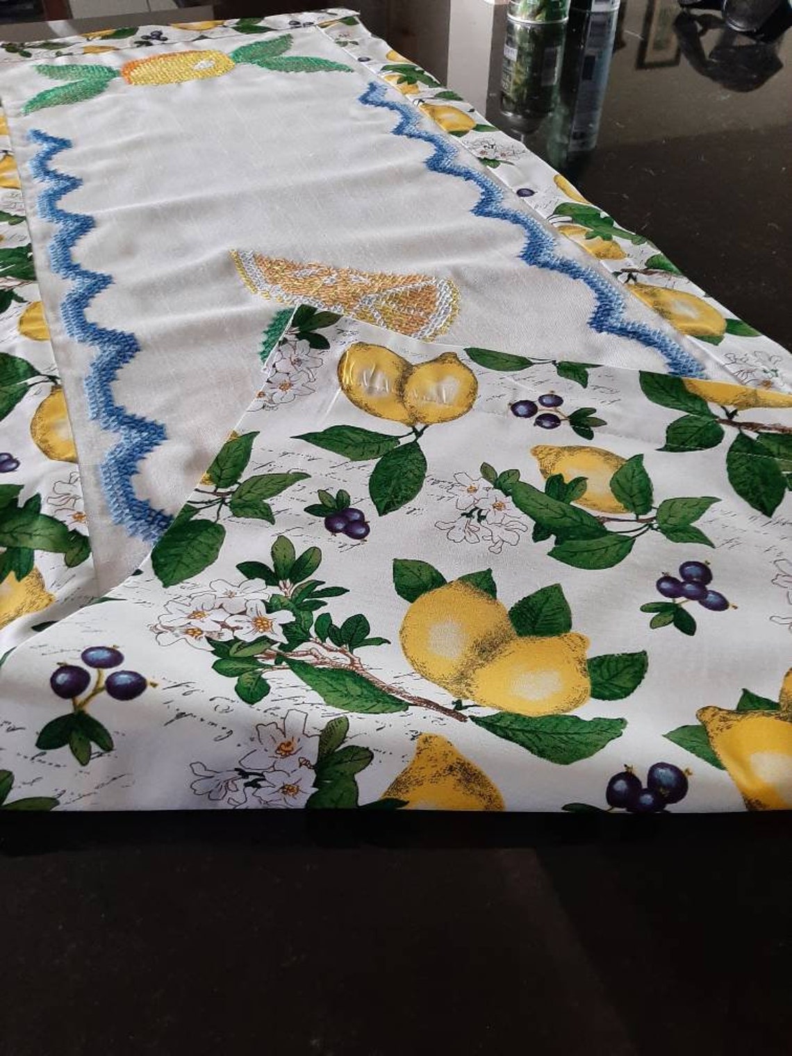Lemon table runner Etsy