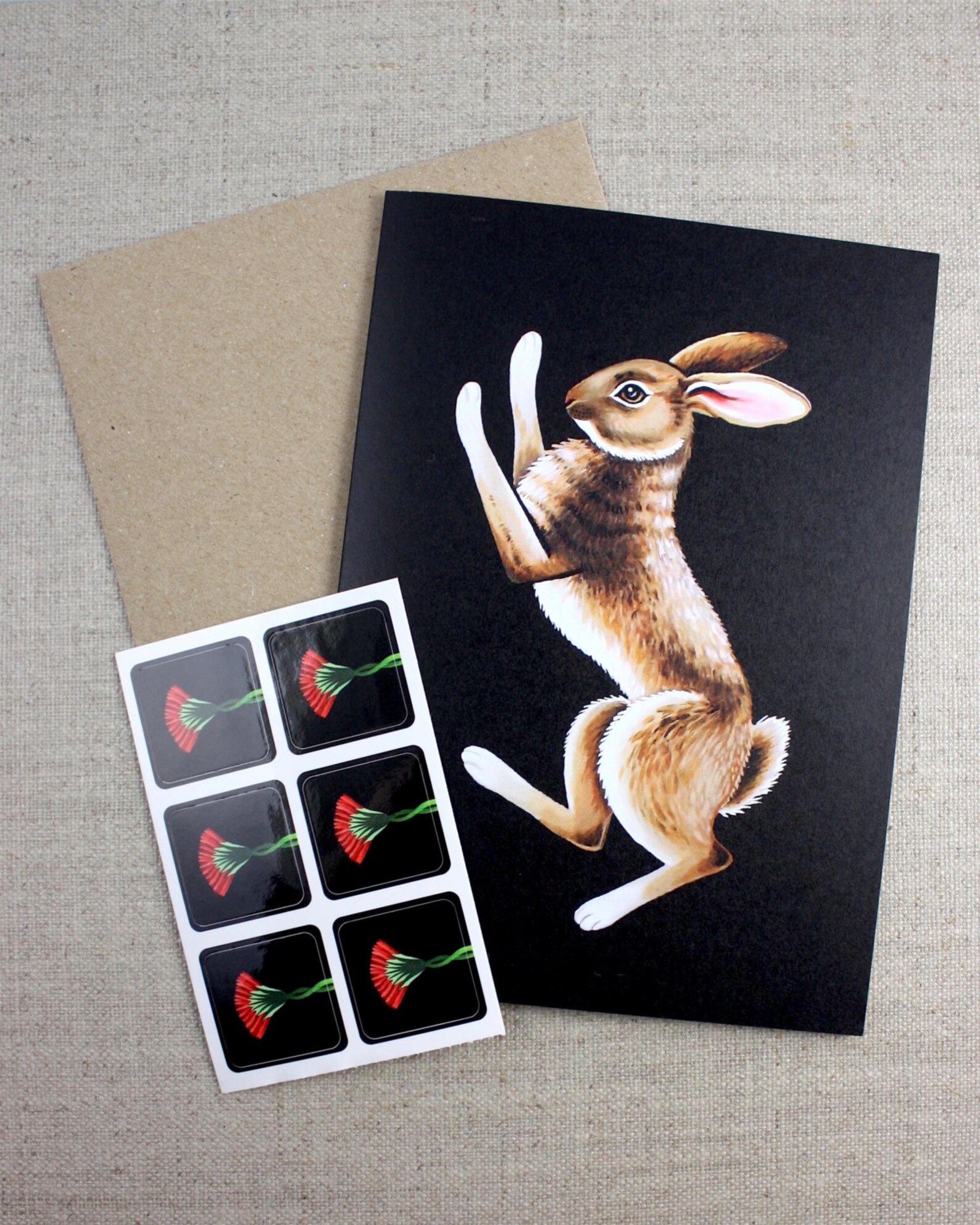 RABBIT GREETING CARDS Rabbit Greeting Cards Rabbit Note Etsy