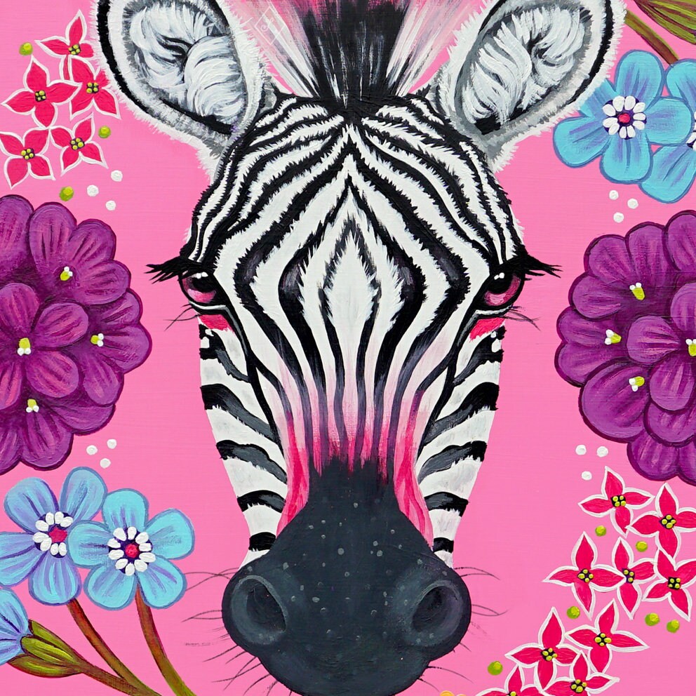 ZEBRA PRINT Zebra Art Zebra Illustration Animal Print Animal | Etsy