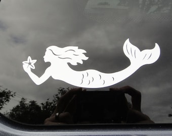 Mermaid vinyl sticker decal mirror laptop tablet sticker beach ocean boho style