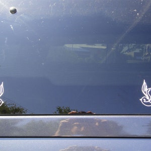 Pair of swallow tattoo style car stickers - Set of 2 traditional retro roller derby stickers vinyl bird decals image 2