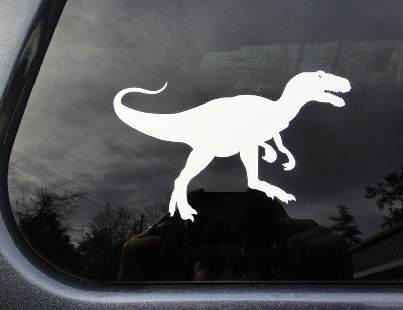 T-Rex dinosaur sticker vinyl car laptop mirror window decal | Etsy