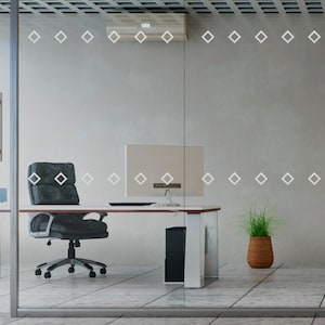 Diamond stickers for glass visibility frost vinyl decals geometric distraction markers