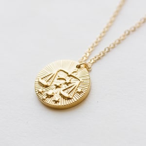 Gold Libra Necklace, Astrology Necklace, Astrological Gifts, Astrological Necklace, October Birthday Gift, Best friend Present