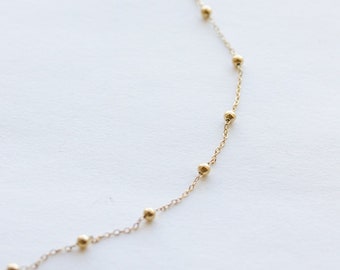 Satellite Chain necklace, Dew Drops Necklace, Chain necklace bracelet, Layering jewelry, Bridal Shower gift, Mother Gift, Thanksgiving Gift