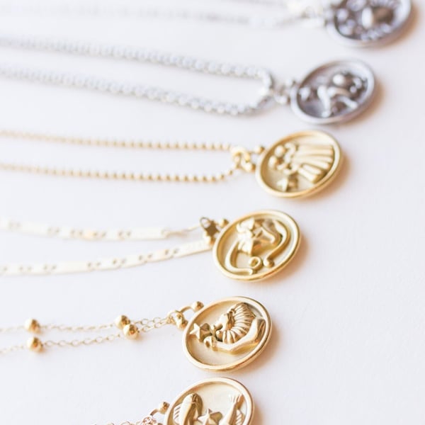 Collier du zodiaque, collier de constellation, collier de signe du zodiaque, pendentif du zodiaque en or, bijoux de signe du zodiaque, meilleur cadeau d'ami