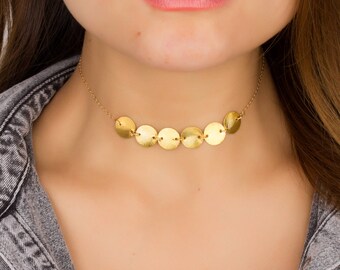 Maddy Silver Choker with Leash