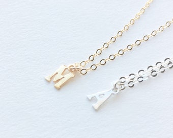 Small Initial necklace, Greek Letter Necklace, Sisterhood Necklace, Personalized Name Necklace, Greek Name Necklace, Silver Initial Name