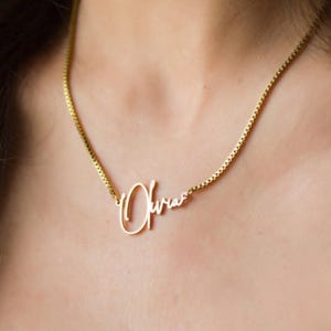 Waterproof Name Necklace, Gold Name Necklace, 18k Gold Necklace, Personalized Name Necklace, Personalized gift for Best Friend