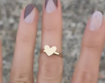 Heart Ring  • Love Ring • Gold Heart Ring • Love Jewelry • Kids Rings • Adjustable Ring • Gold Ring • Stacking Rings • 0064RM