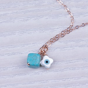 Evil Eye Ankle Bracelet, Turquoise Ankle Bracelet, Rose gold anklet, Personalized anklet, evil eye anklet, gold anklet, Mother gift