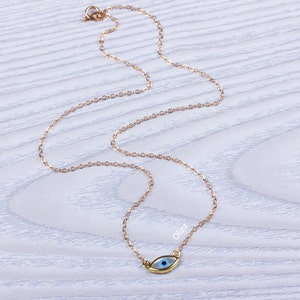 Evil Eye Necklace / Gold Evil Eye Necklace / Sterling Silver Evil Eye