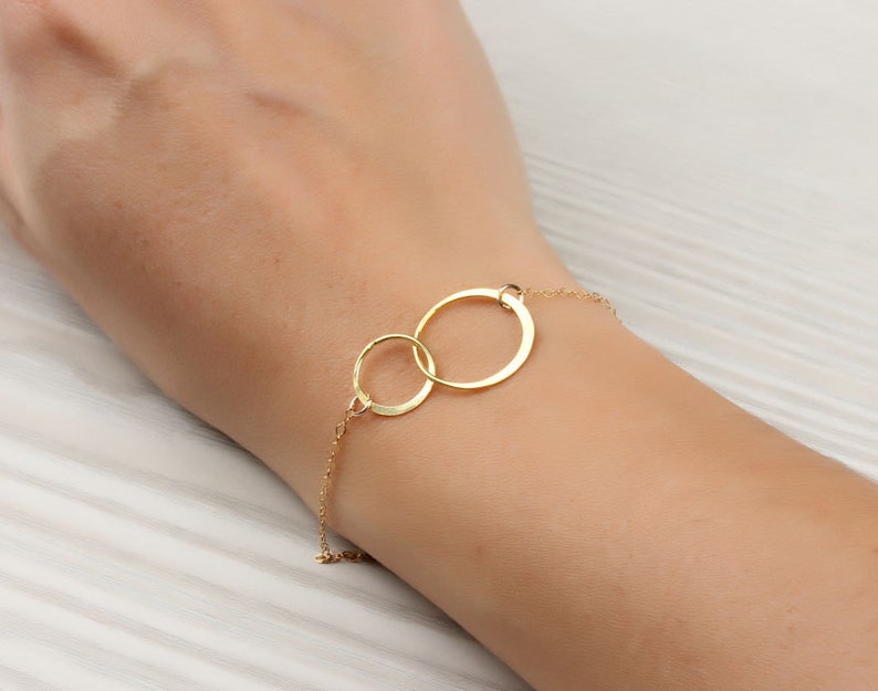 Infinity Bracelet Best Friend Bracelet Double Circle Etsy