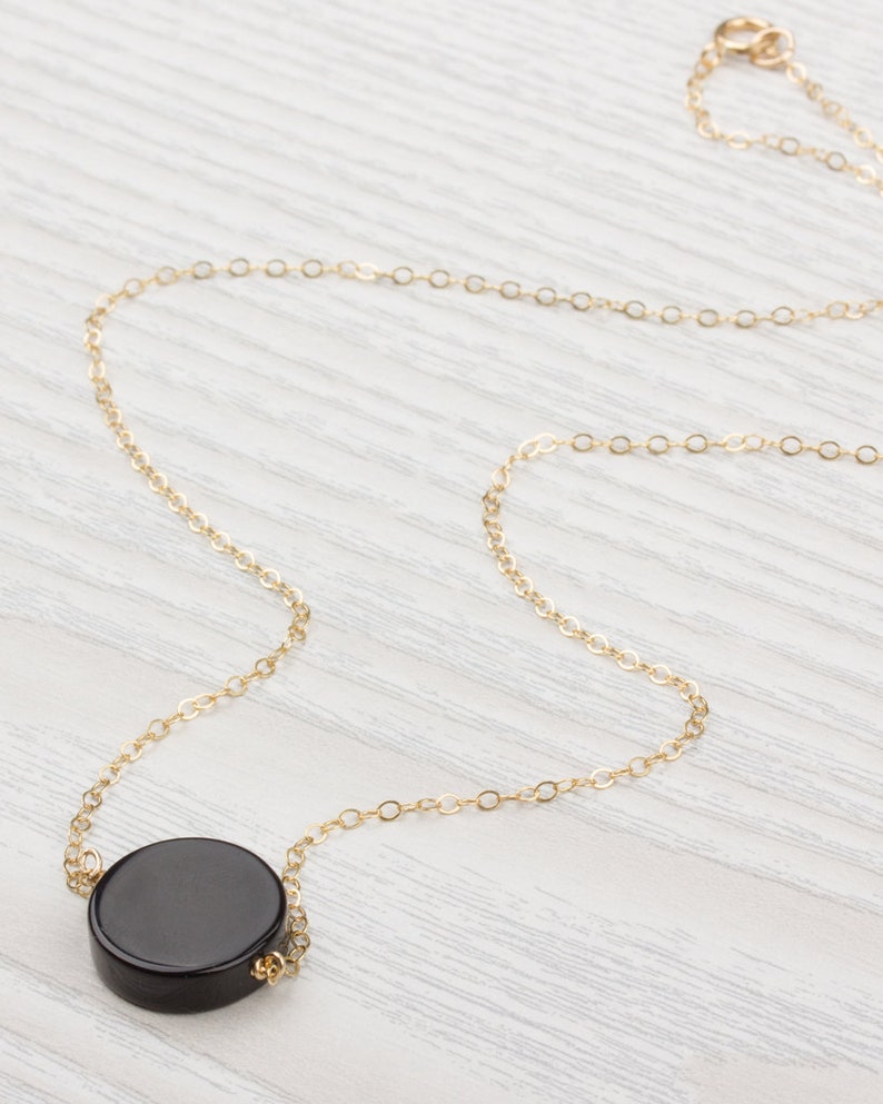 Black Onyx Necklace Onyx Necklace Black Gemstone Necklace Etsy