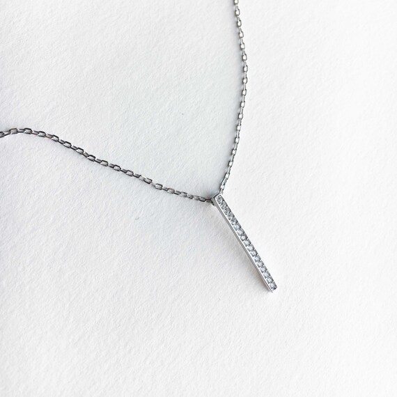 mother's vertical bar necklace