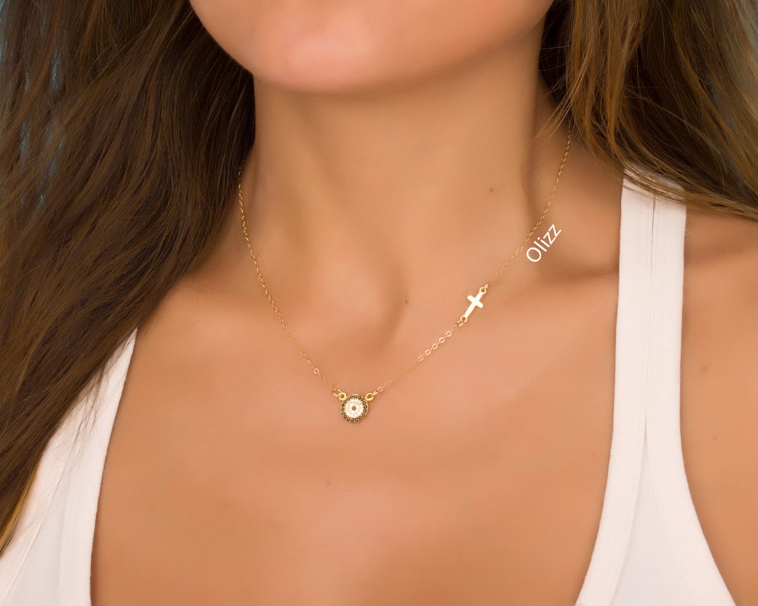 Pandora sideways cheap cross necklace
