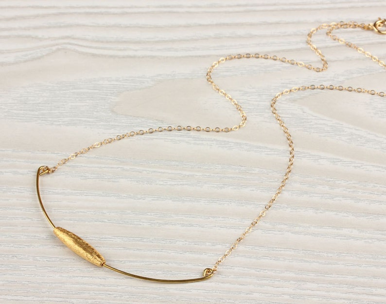Bar necklace 14k gold filled necklace Gold Bar necklace Bridesmaid necklace Layered necklace Wedding jewelry|Liriope