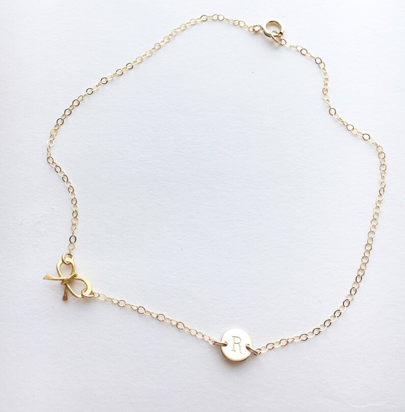 Personalized Anklet Initial Ankle Bracelet Gold Dainty Anklet Girly Anklet 0071AM Personalized Bridesmaid Gift