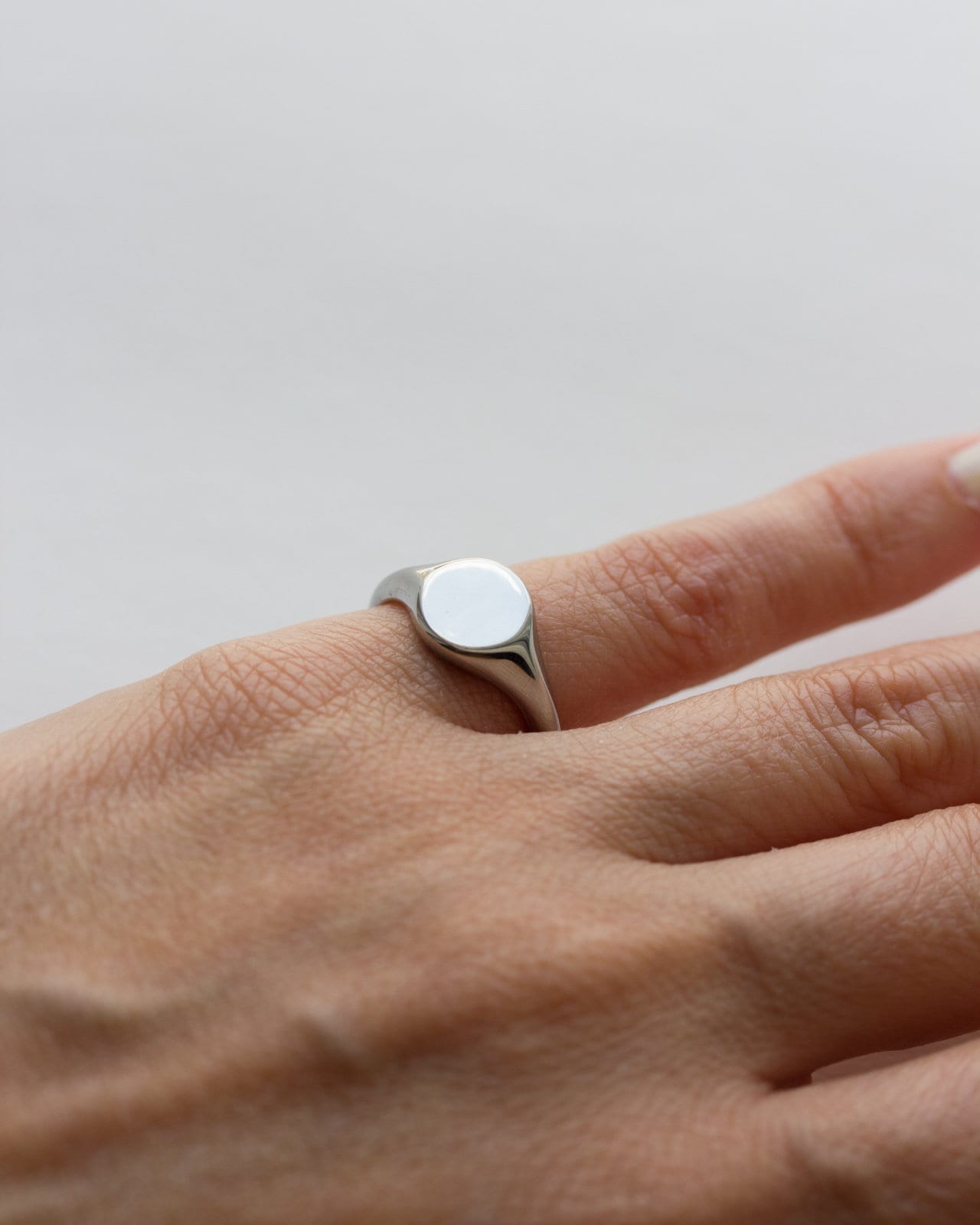 Silver Signet Ring, Modern Pinky Ring - Etsy