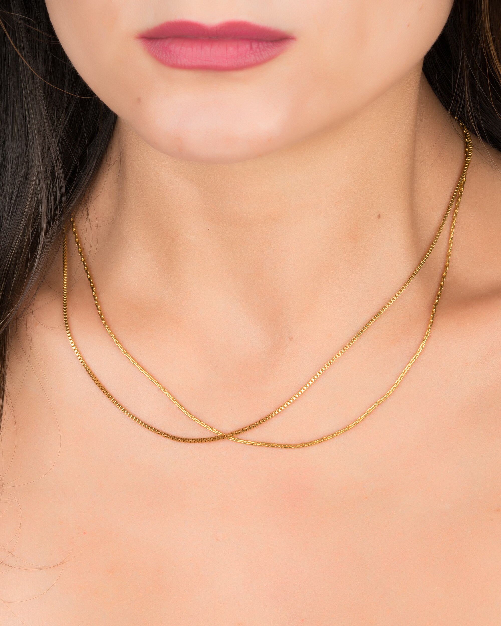 Thin Chain necklace chain necklace Gold Delicate Etsy