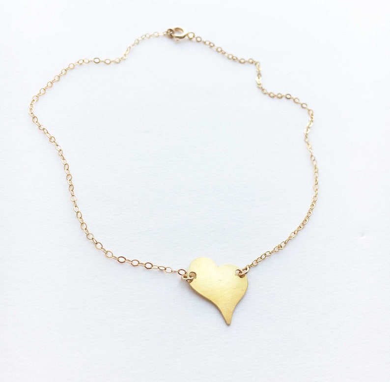 Anniversary Gift Ankle Bracelet Personalized Gift Heart Ankle Bracelet Foot Jewelry Love Anklet Foot Bracelet Gold Anklet